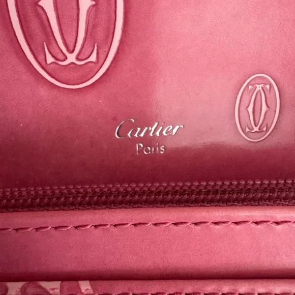 Cartier Pink Happy Birthday Monogram Long Patent Leather Wallet - Picture 8 of 11